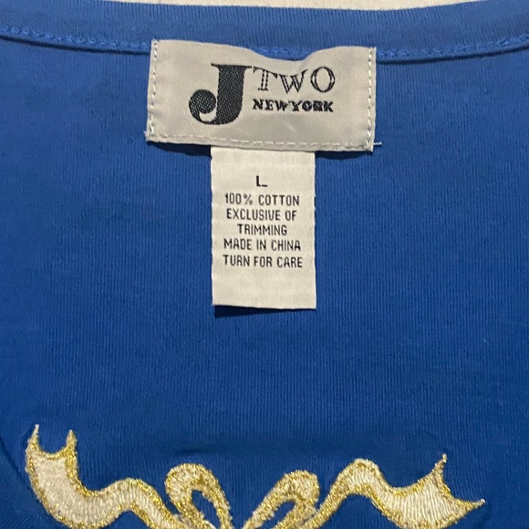 Dancing Santa & Reindeer Party Shirt Embellished Holiday Sz L Christmas Sweater - Picture 4 of 6